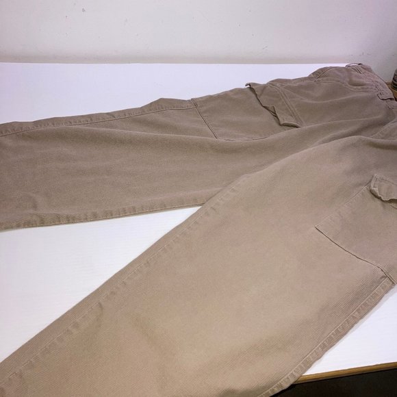 Vtg Levi's Cargo Baggy Corduroy Tan 34x31 - Picture 12 of 12